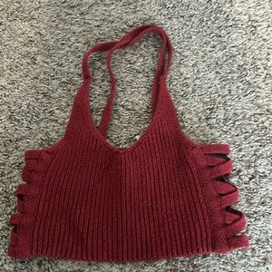 Red crop top